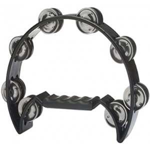 Stagg TAB-2 BK Cutout Tambourine, 16 Jingles, Black